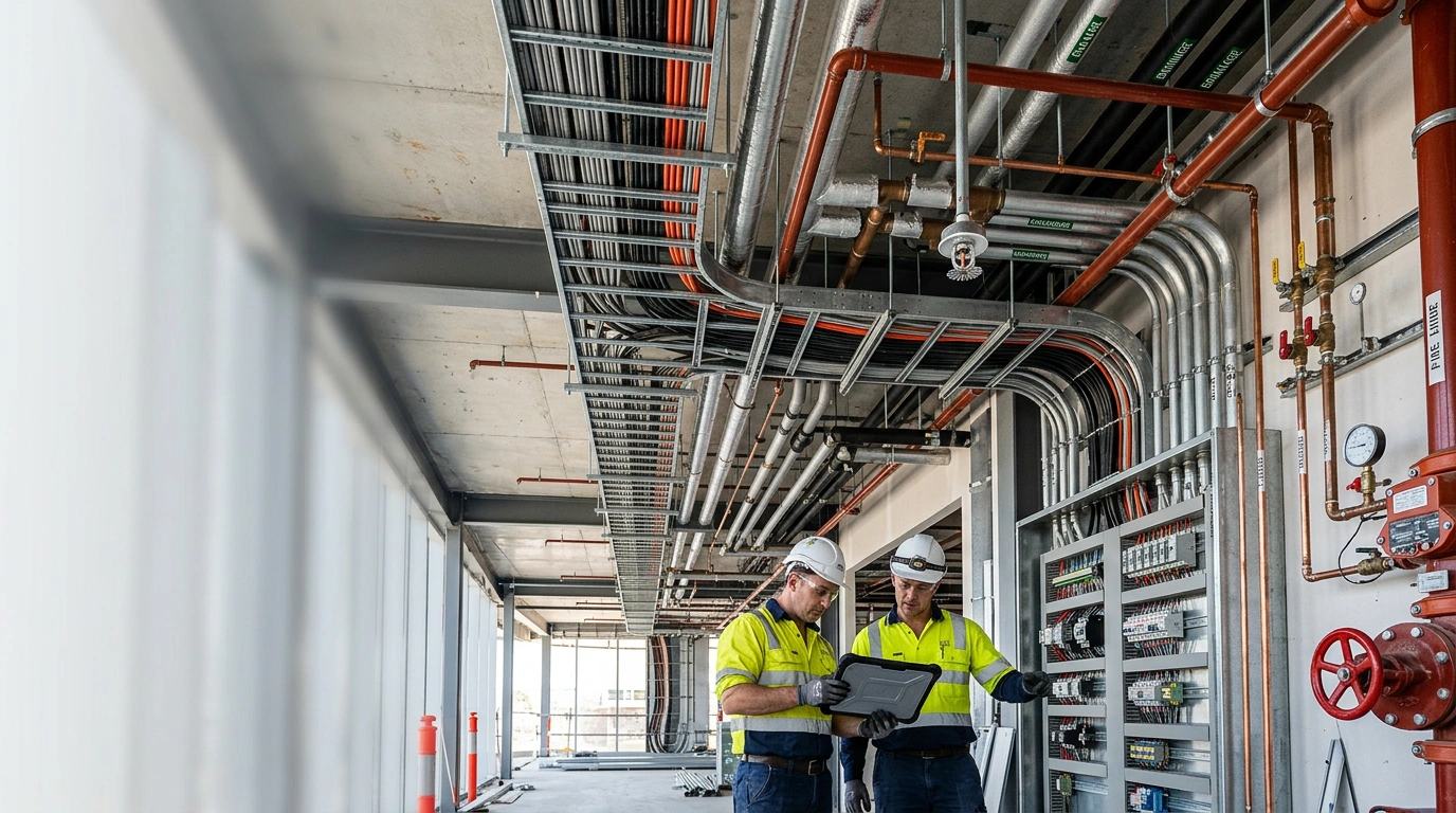 Electrical plumbing fire services Australia coordinated building services
