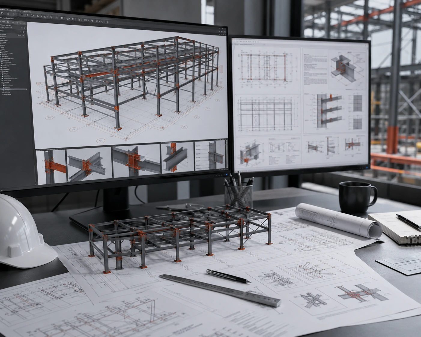 Erection and GA drawing workflow for structural steel site installation
