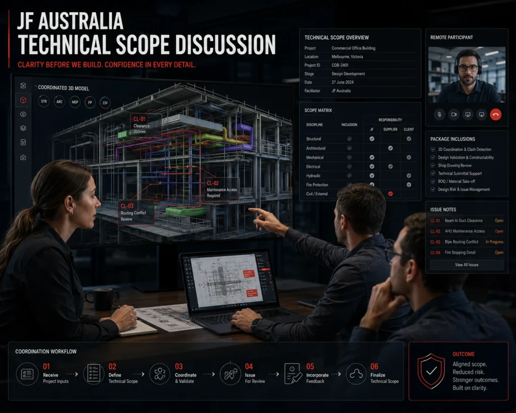 J&F Australia technical scope discussion with project team