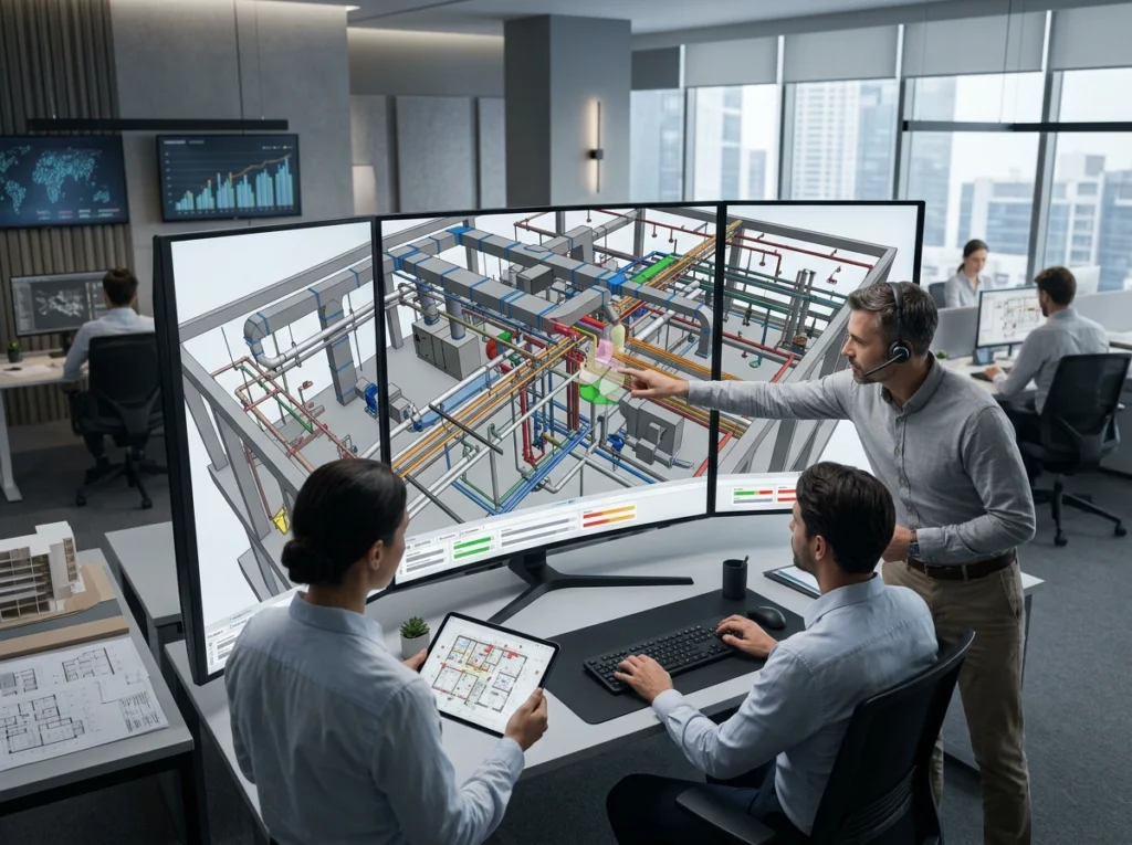 MEPF BIM modelling workflow from discipline models to federated coordination