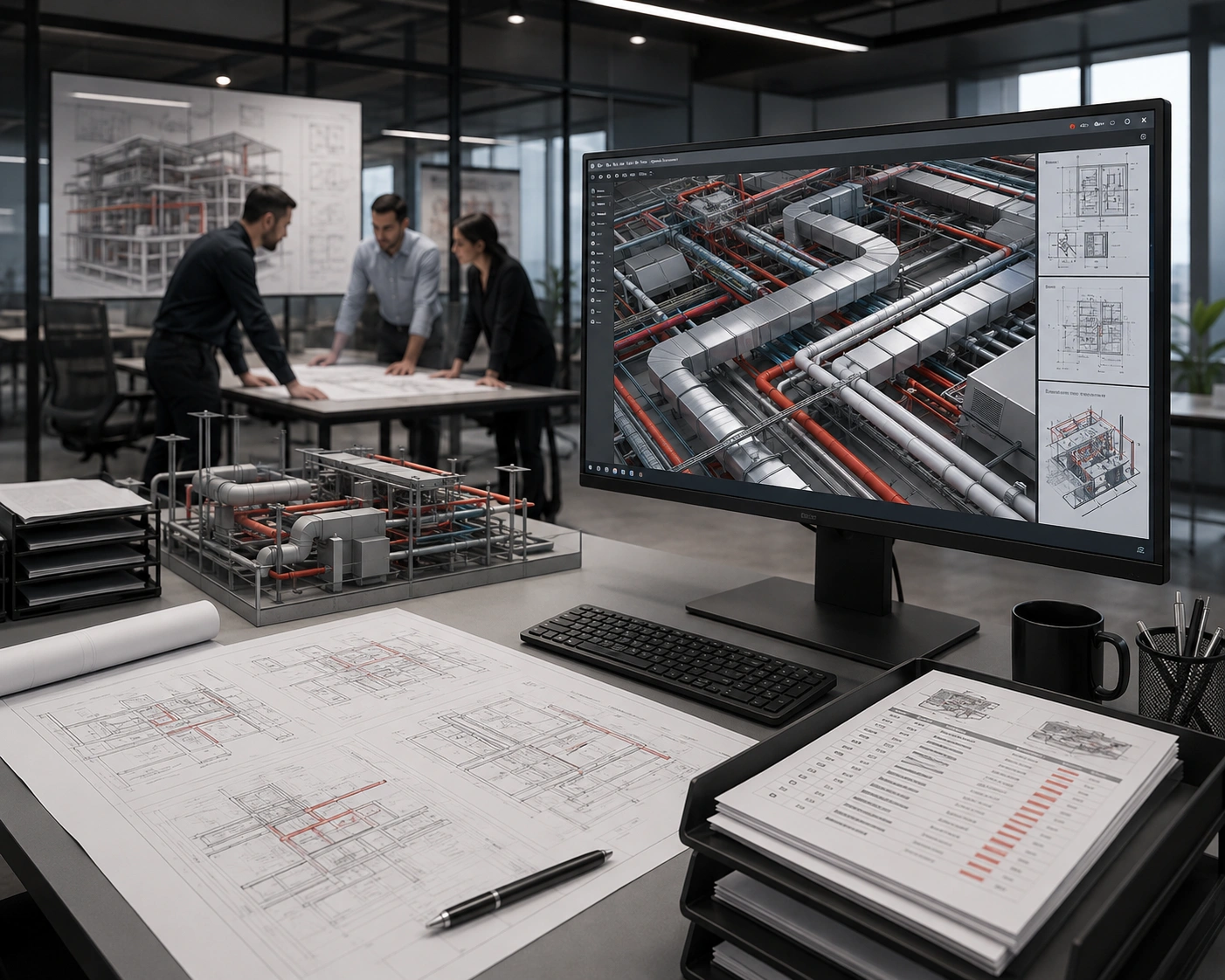 MEPF Shop Drawings Australia workflow for service layouts sections and revision control